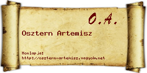 Osztern Artemisz névjegykártya